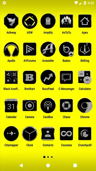 Black Icon Pack Capture d'écran 1