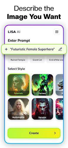 Lisa AI: AI Art Generator Captura de pantalla 3