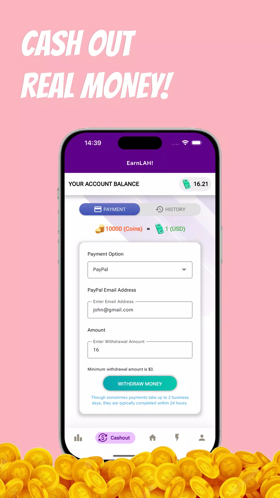 Earn Money with EarnLAH!應用截圖第1張