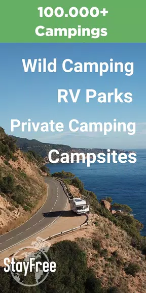 StayFree Vanlife Camping Sites Screenshot 0