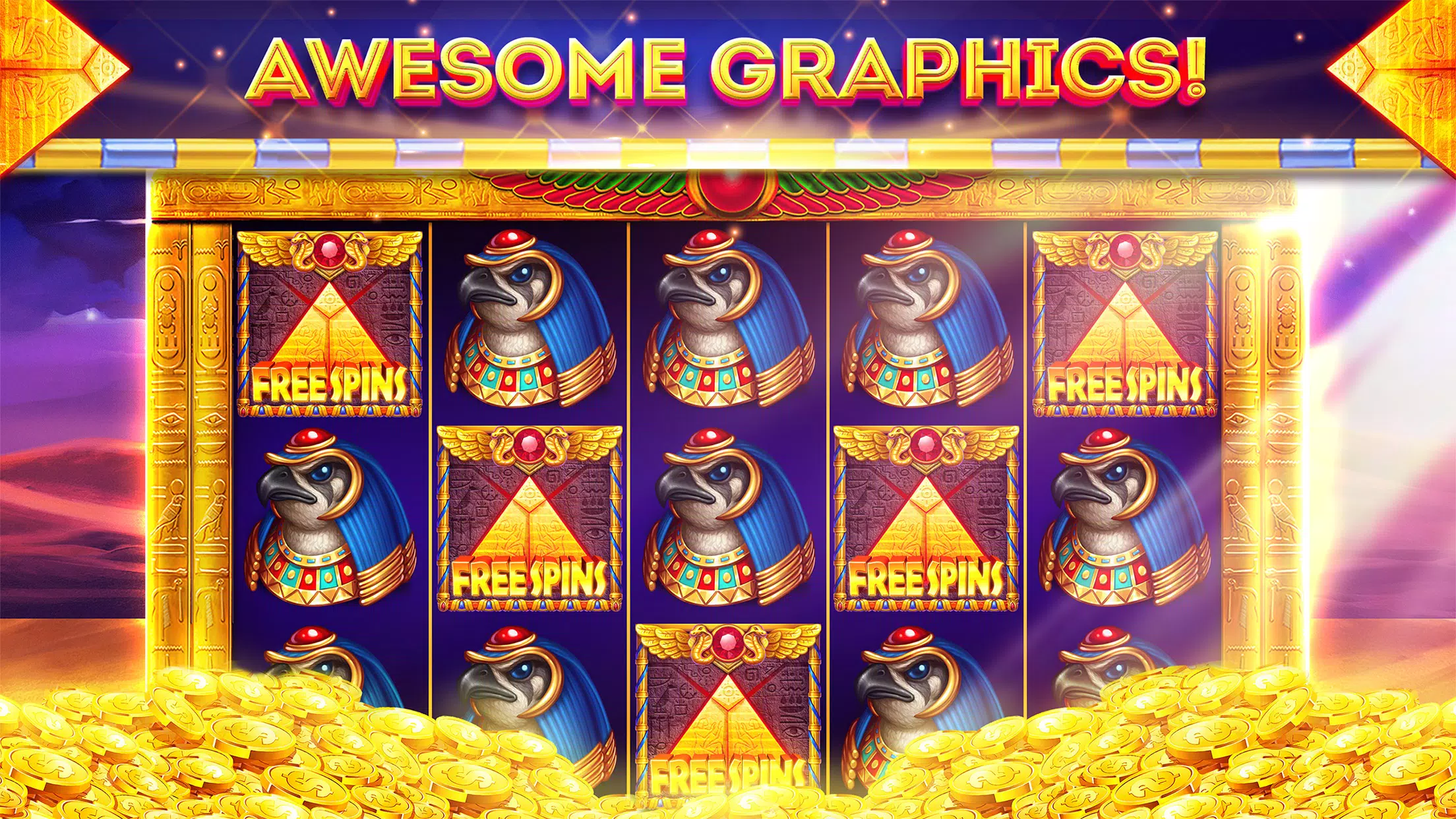 Pharaohs of Egypt Slots Casino Ekran Görüntüsü 1