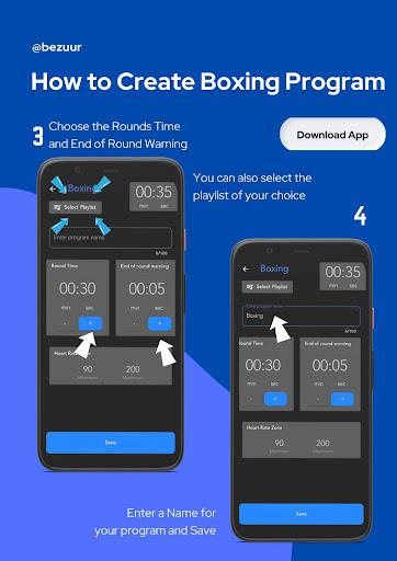 Bezuur Boxing Interval Timer ဖန်သားပြင်ဓာတ်ပုံ 2