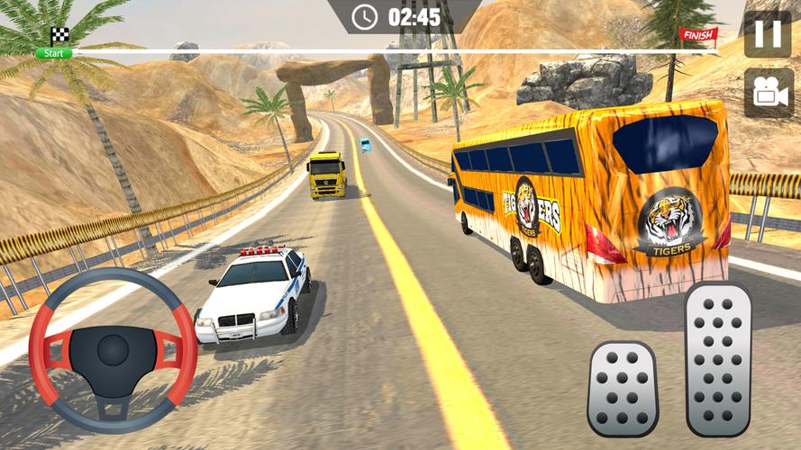 Offroad Bus Climb Hill Racing Schermafbeelding 1