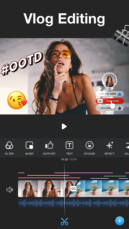 Vlog Video Editor Maker: VlogU Mod Screenshot 0