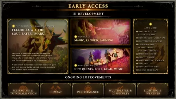 Runescape: Dragonwilds yol haritası sürpriz erken erişim lansmanından sonra gönderildi