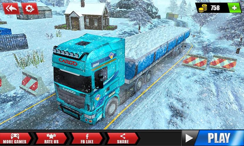 Offroad Snow Trailer Truck Dri Captura de pantalla 0