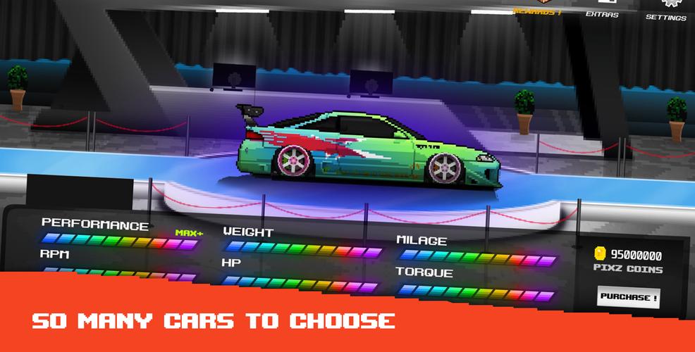 Pixel Car: Reckless Racer Captura de pantalla 2