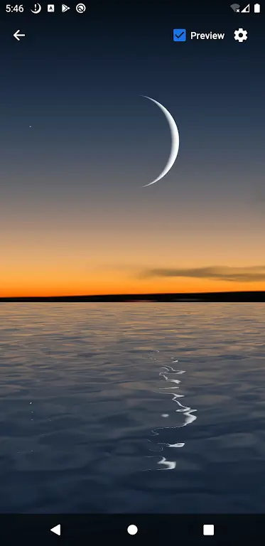 Moon Over Water Live Wallpaper स्क्रीनशॉट 0