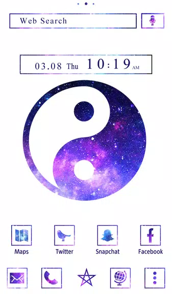 Galaxy Yin-yang Theme Zrzut ekranu 0