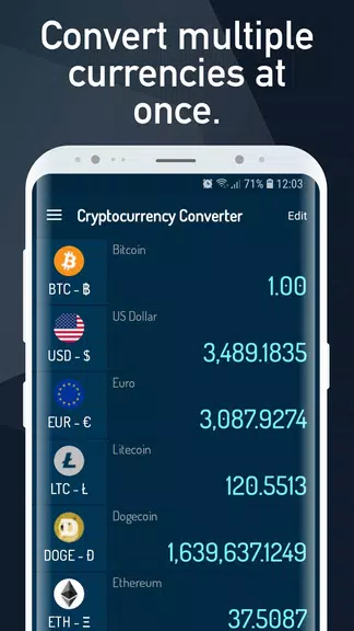 Cryptocurrency Rate Converter 스크린샷 2