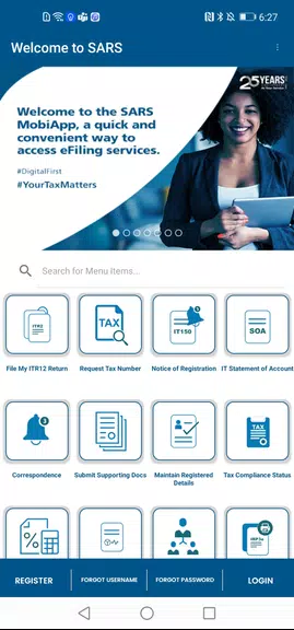 SARS Mobile eFiling ဖန်သားပြင်ဓာတ်ပုံ 0