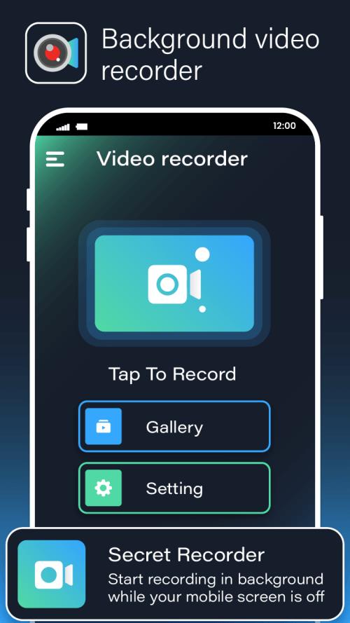 Background Video Recorder Cam ภาพหน้าจอ 0