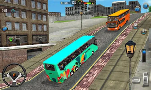 Offroad School Bus Drive Games Tangkapan skrin 2