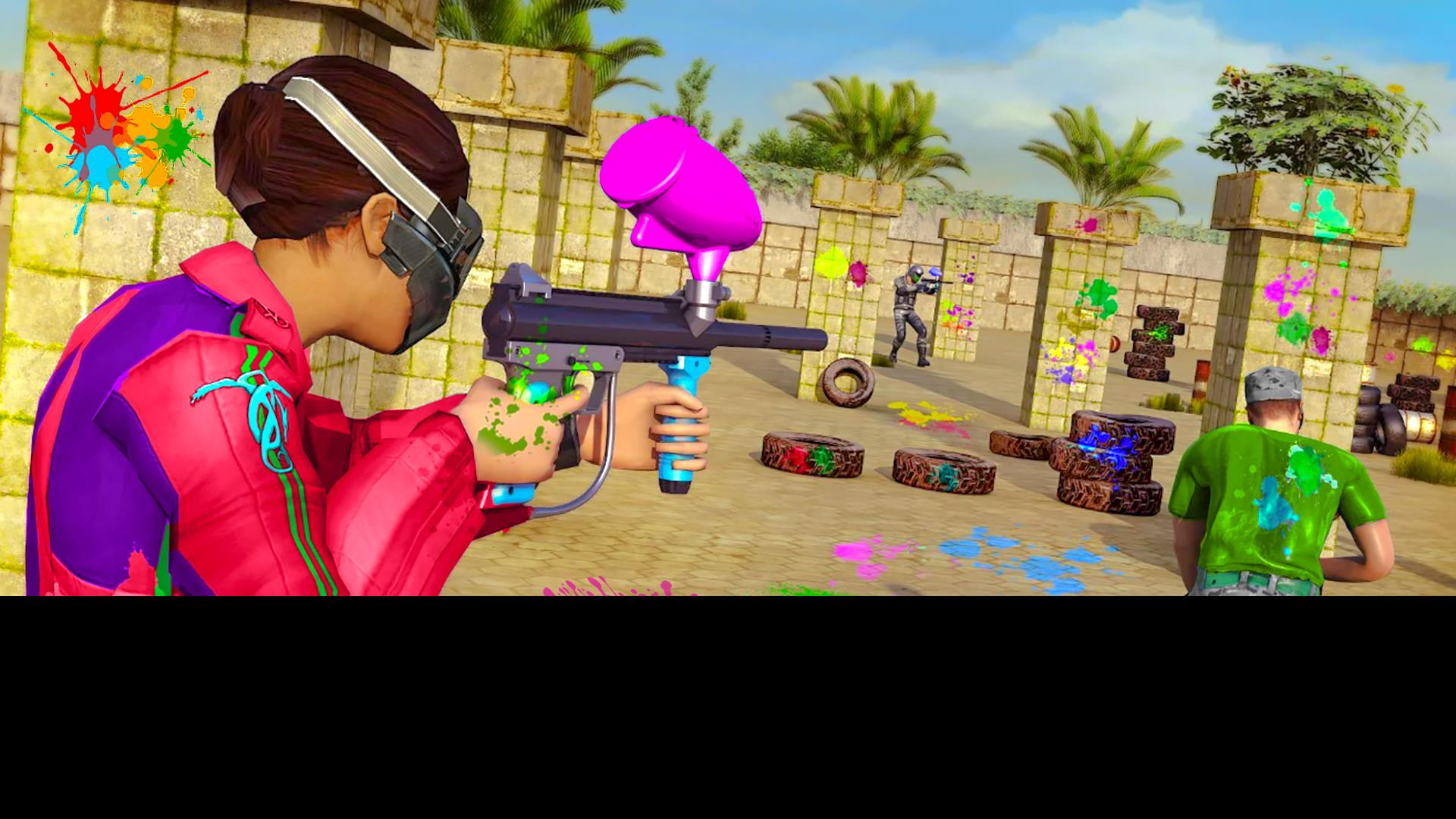 Paintball Shooting Game:3D War ภาพหน้าจอ 1