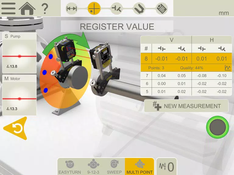 Schermata Easy-Laser XT Alignment 1