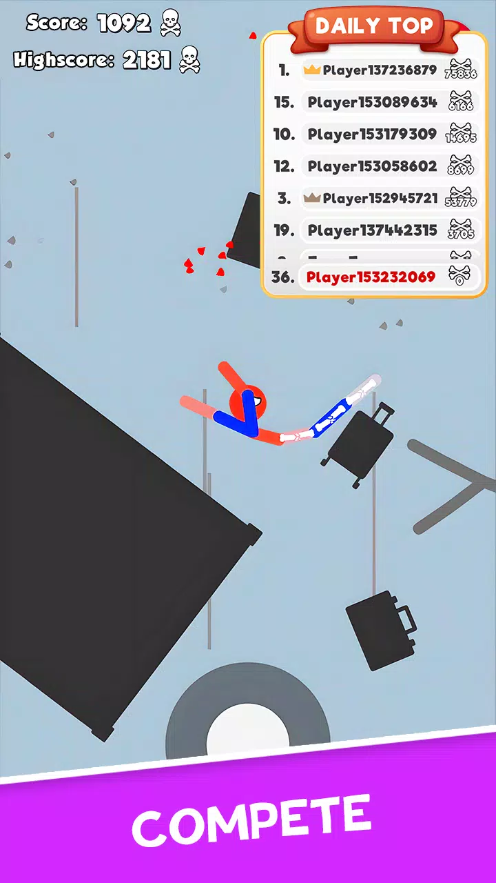 Stickman Broken Bones io Capture d'écran 1