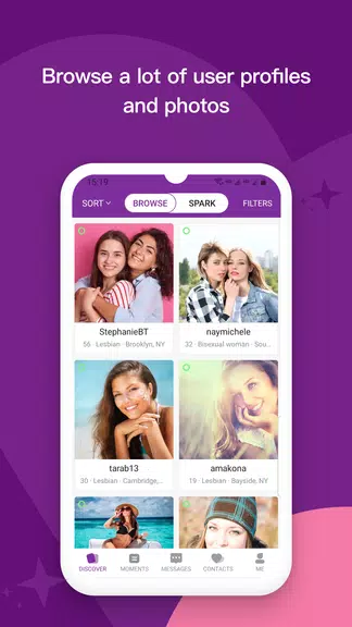 Les: Lesbian Dating & Chat App スクリーンショット 2