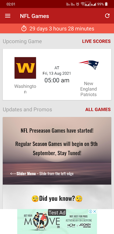 2024 NFL Schedule Scores Schermafbeelding 0