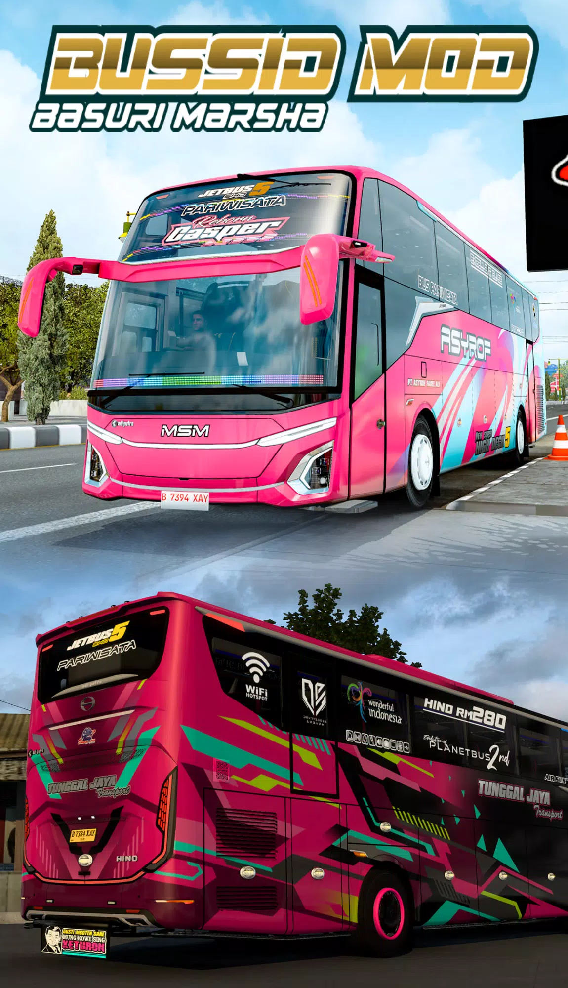 Bussid Mod Basuri Marsha Schermafbeelding 1