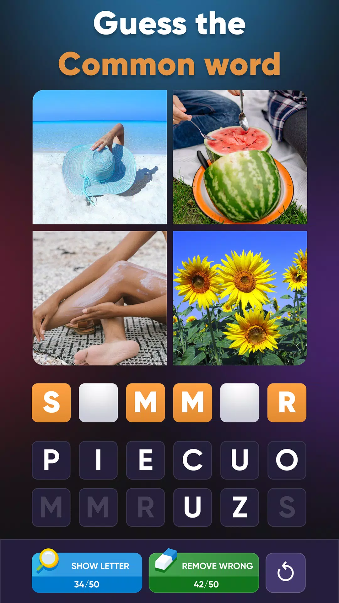 4 Pics Association Word Puzzle Captura de pantalla 0