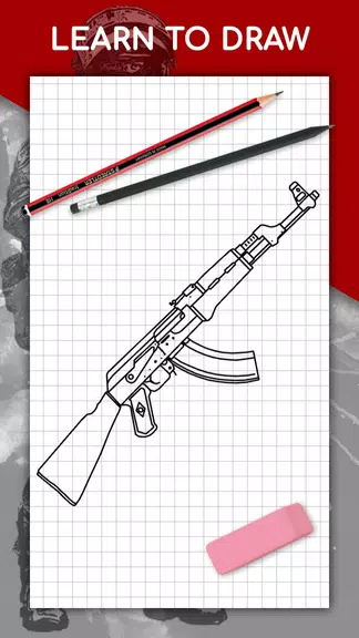 How to draw weapons by steps Ekran Görüntüsü 0