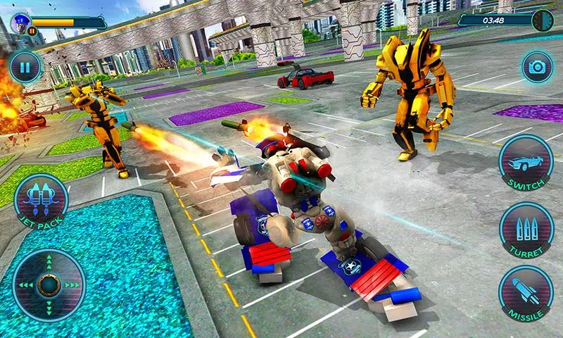 US Police Robot Car Revenge ဖန်သားပြင်ဓာတ်ပုံ 3