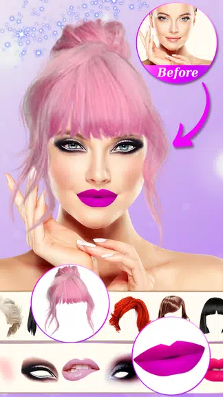 Beauty Cam Hair and Makeup ဖန်သားပြင်ဓာတ်ပုံ 3