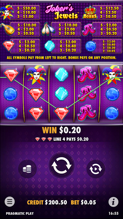 Joker’s Jewels Slot Casino Win स्क्रीनशॉट 0
