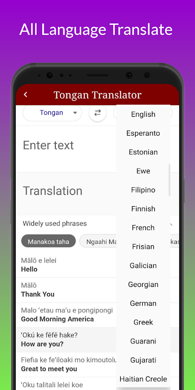 Tongan Translator Ekran Görüntüsü 1