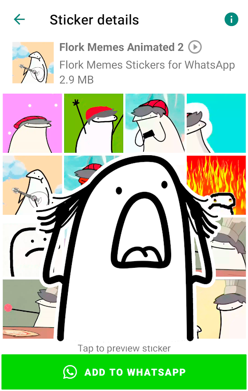 Flork memes stickers WASticker Ảnh chụp màn hình 1