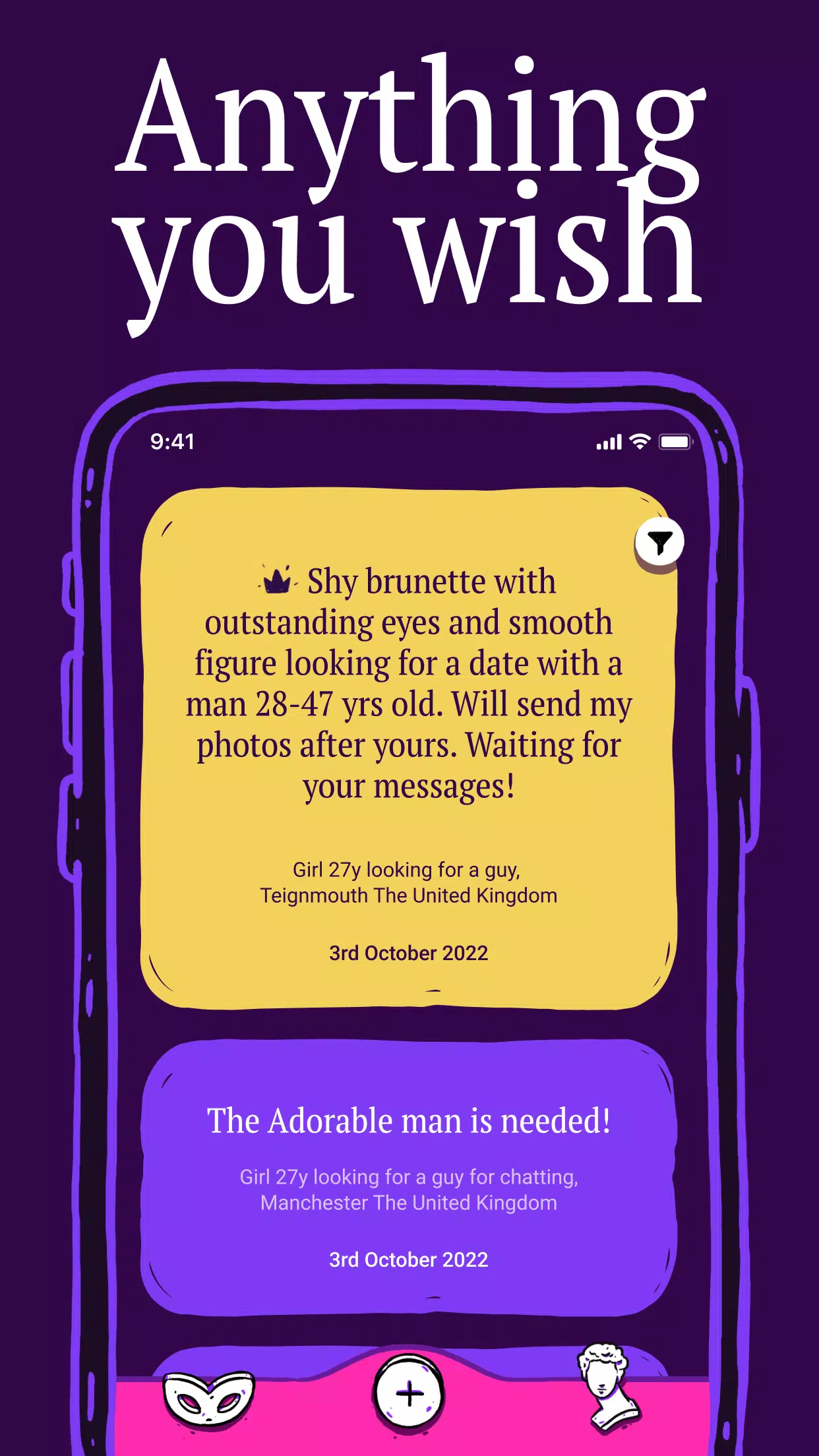 Namoro Anônimo e Bate papo Captura de tela 1