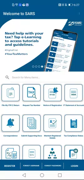 SARS Mobile eFiling ဖန်သားပြင်ဓာတ်ပုံ 3