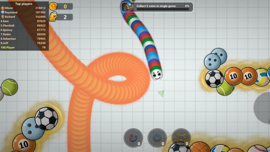 Slinky Snake: Worm.io Game 스크린샷 1