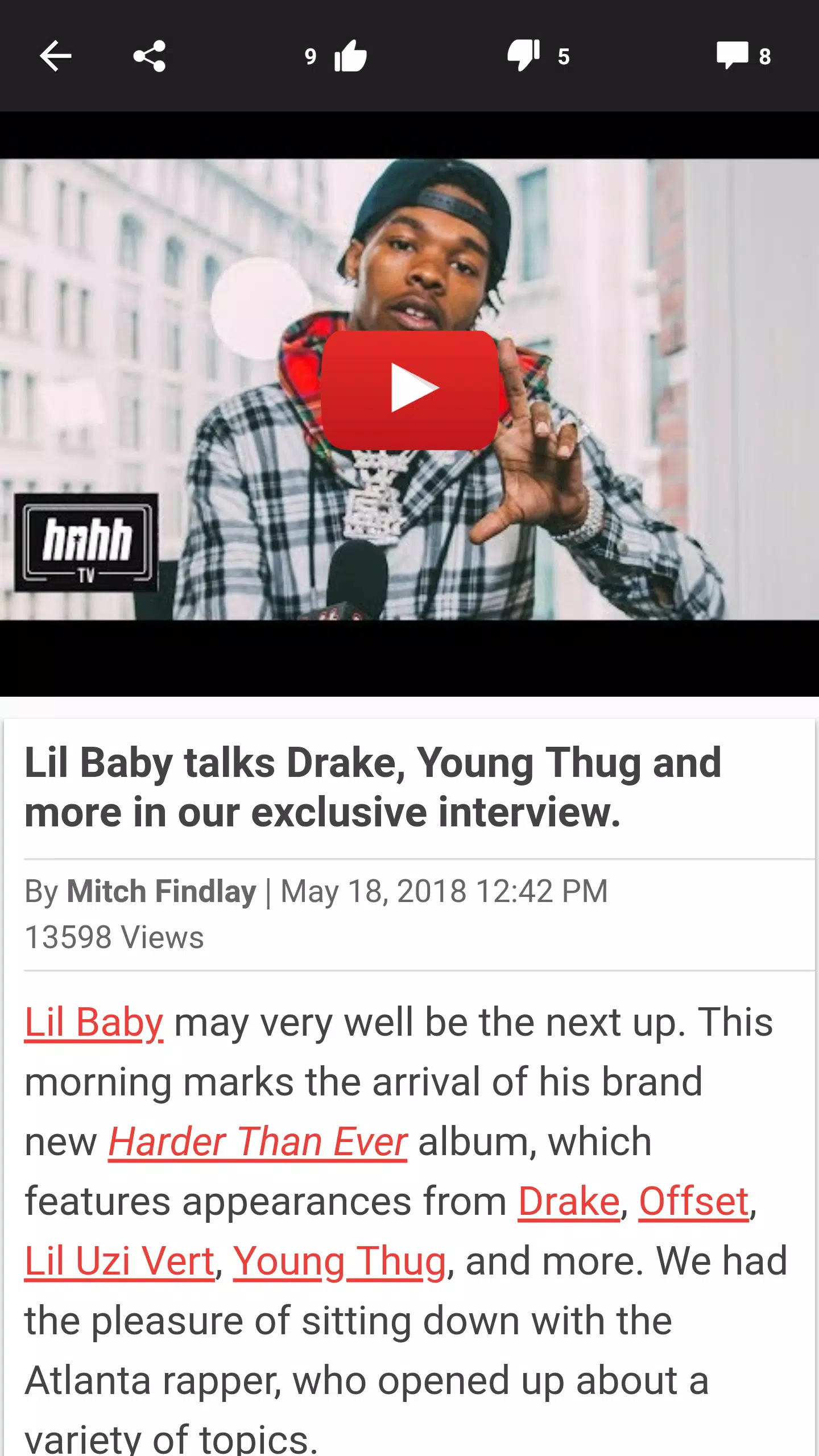Hotnewhiphop HNHH Capture d'écran 1