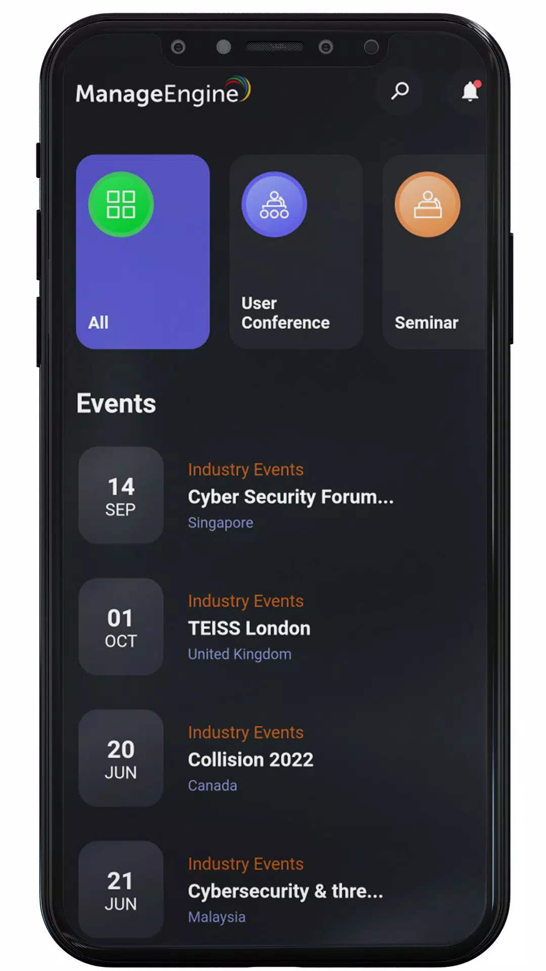 ManageEngine Events Скриншот 1