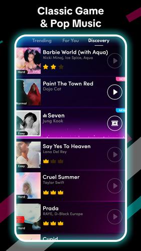 Piano Rainbow Tiles Music Game Скриншот 1