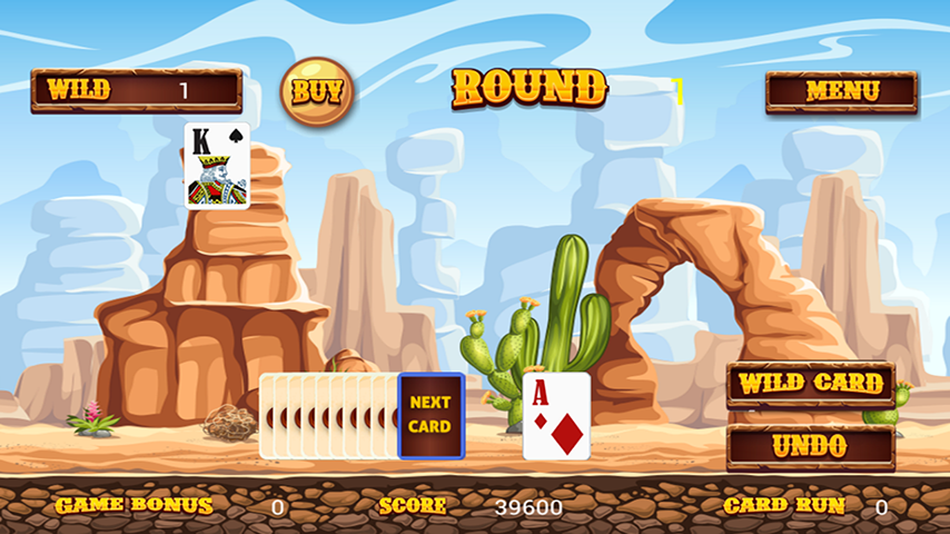 Wild West Tri Peaks Solitaire Ekran Görüntüsü 1