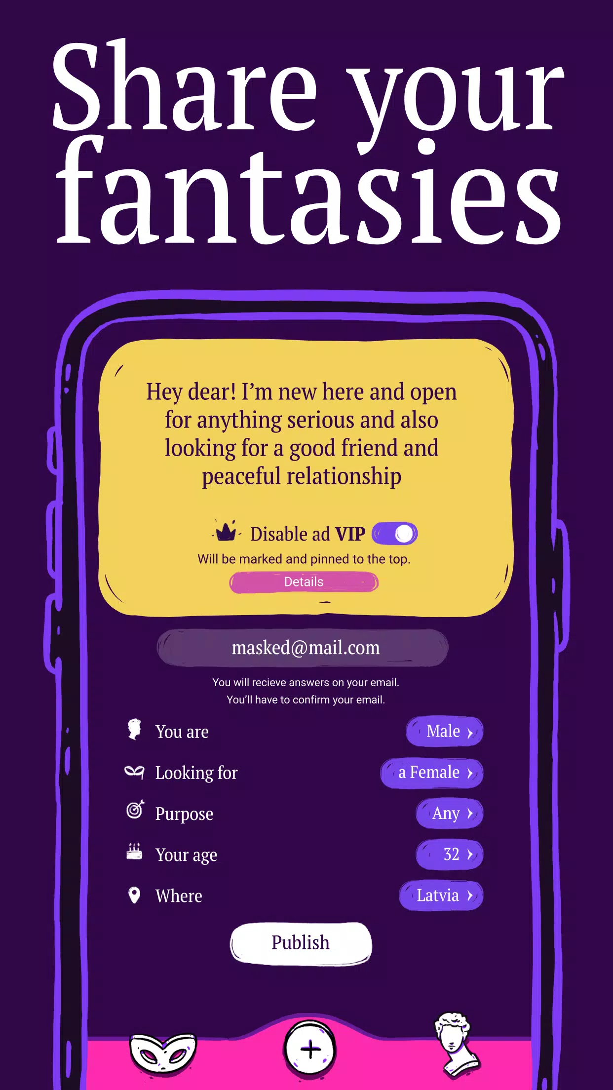 Namoro Anônimo e Bate papo Captura de tela 3