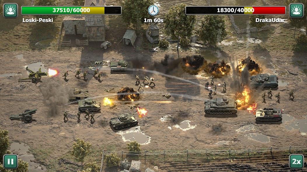 Heroes of War: Idle army game Mod 스크린샷 3