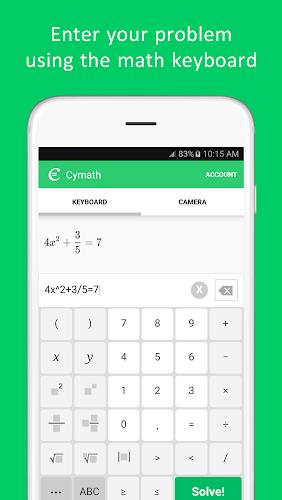 Cymath - Solucionador de Probl Captura de pantalla 2