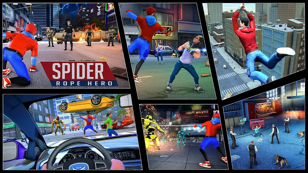 Flying Spider Fight Hero Games Zrzut ekranu 0