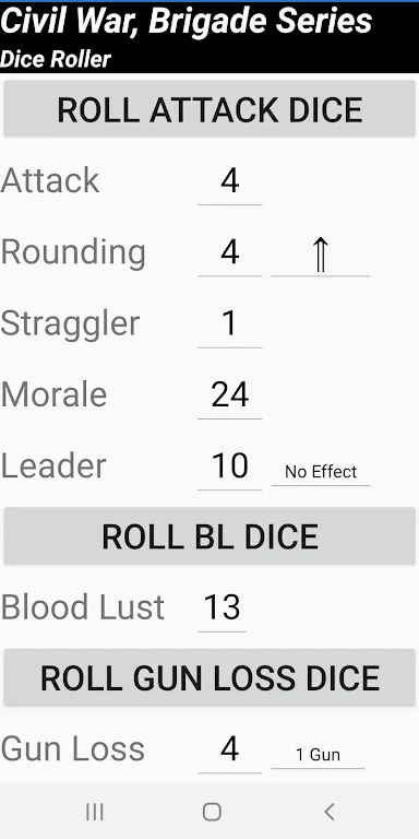 Civil War Brigade Series Dice Roller স্ক্রিনশট 1