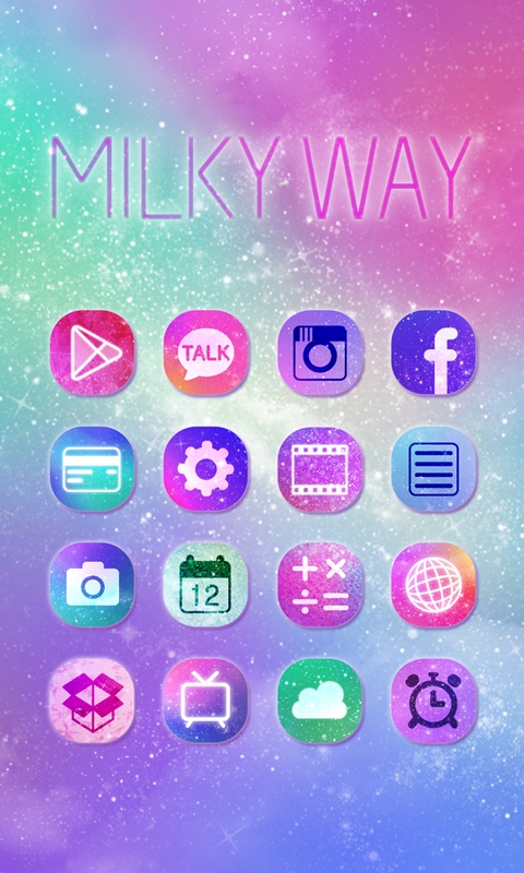 Milky Way GO Launcher Theme應用截圖第2張