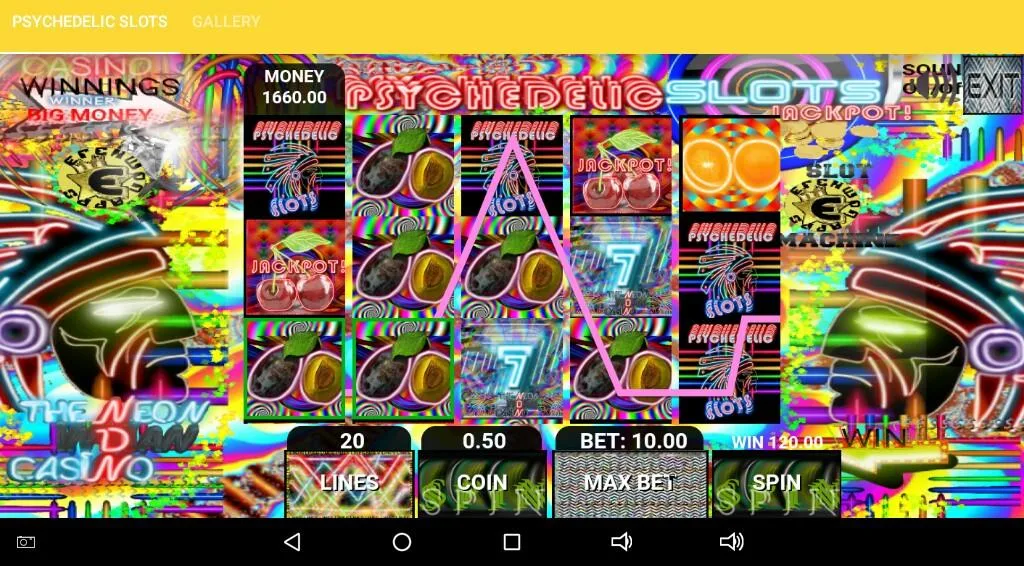 Psychedelic Slots ภาพหน้าจอ 0