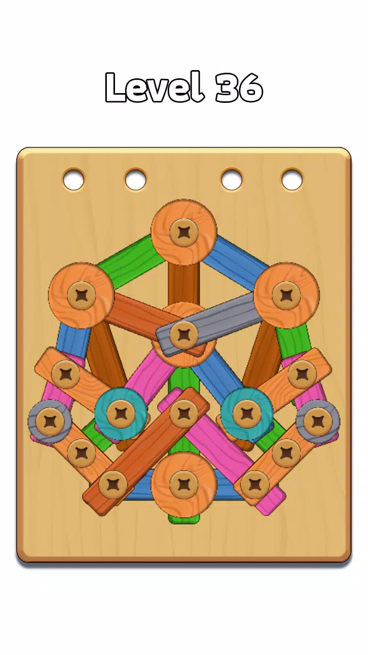 Wood Nuts & Bolt: Screw Puzzle Ảnh chụp màn hình 1