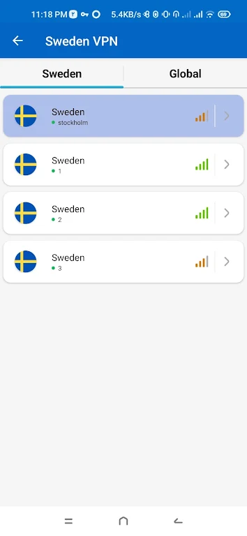 Sweden VPN - Fast & Secure Captura de pantalla 0