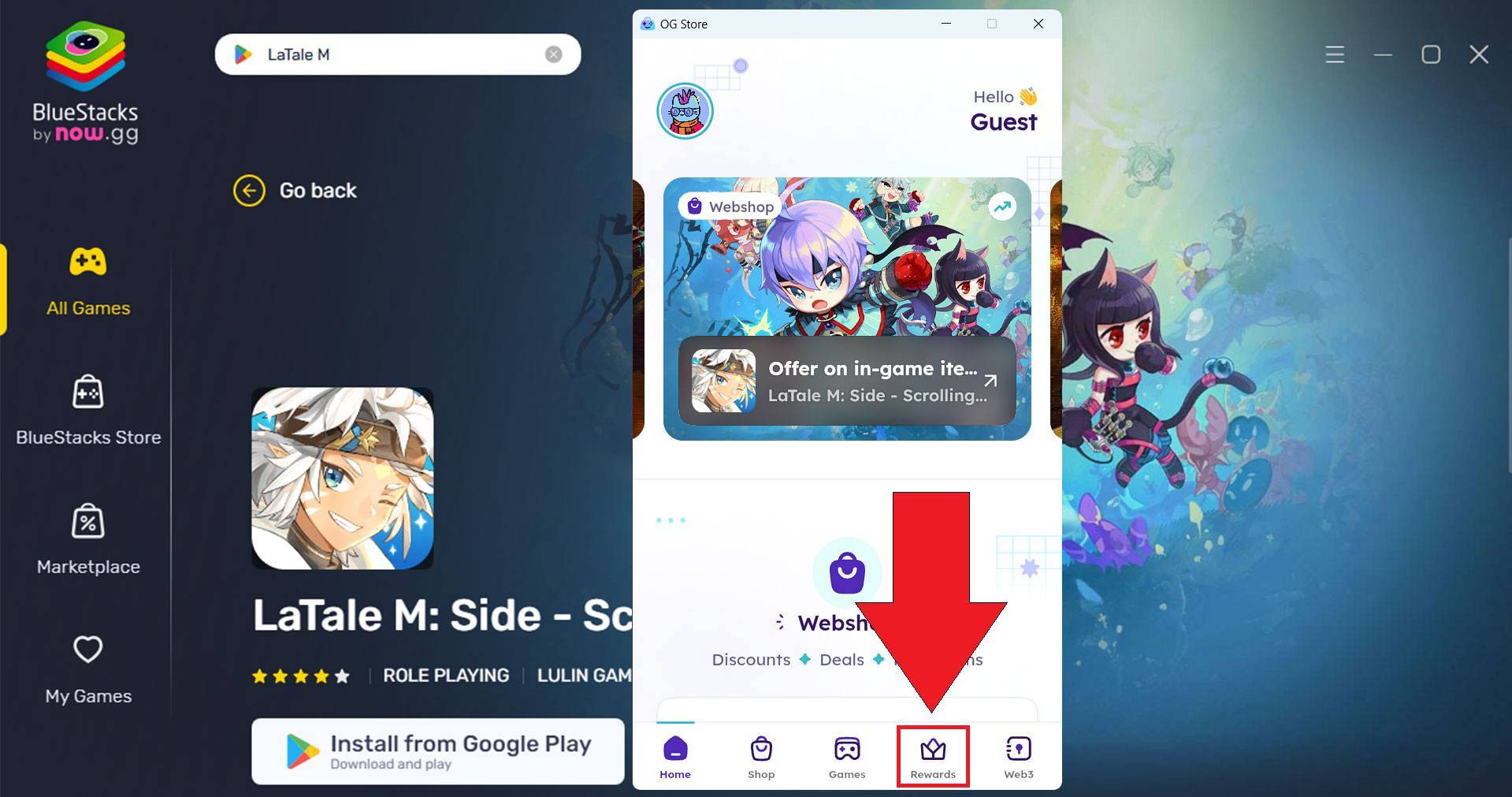 ใหม่ Side- RPG แบบเลื่อน LaTale M เปิดตัวแลกรหัส