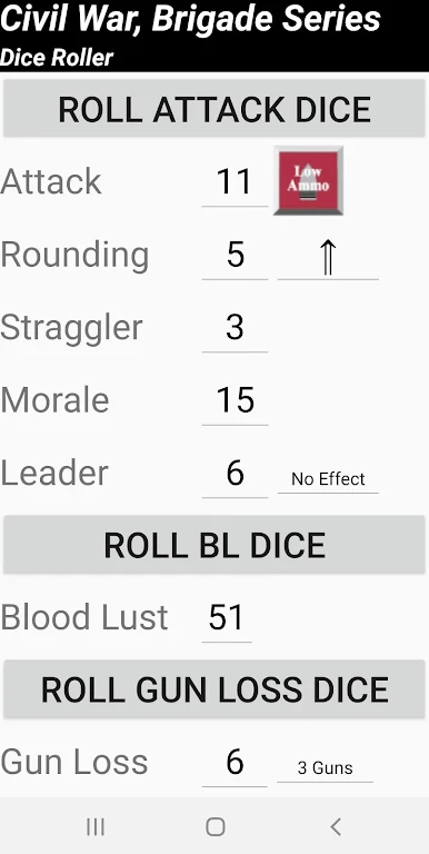 Civil War Brigade Series Dice Roller স্ক্রিনশট 0