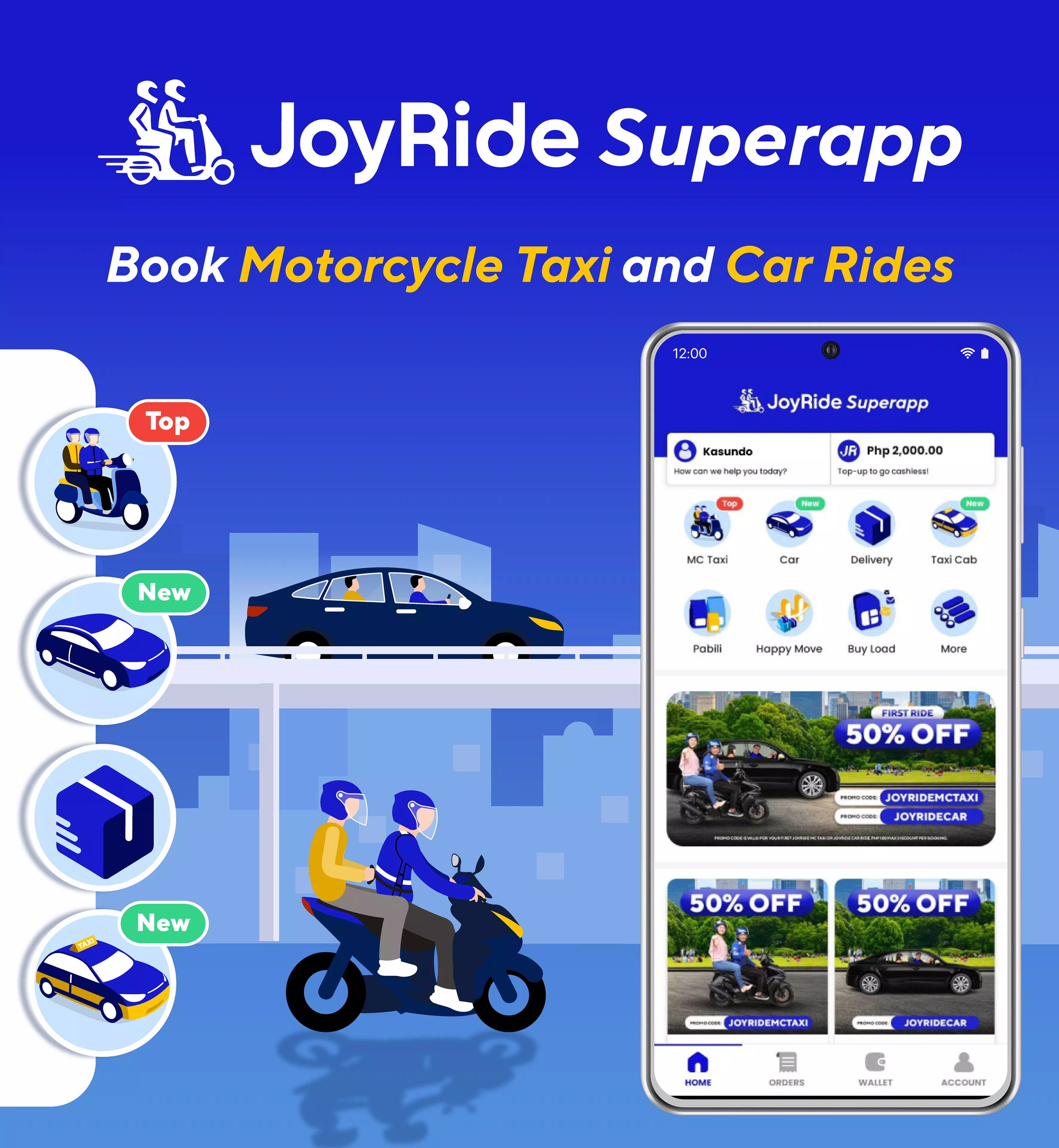 JoyRide - Book Car and MC Taxi應用截圖第0張