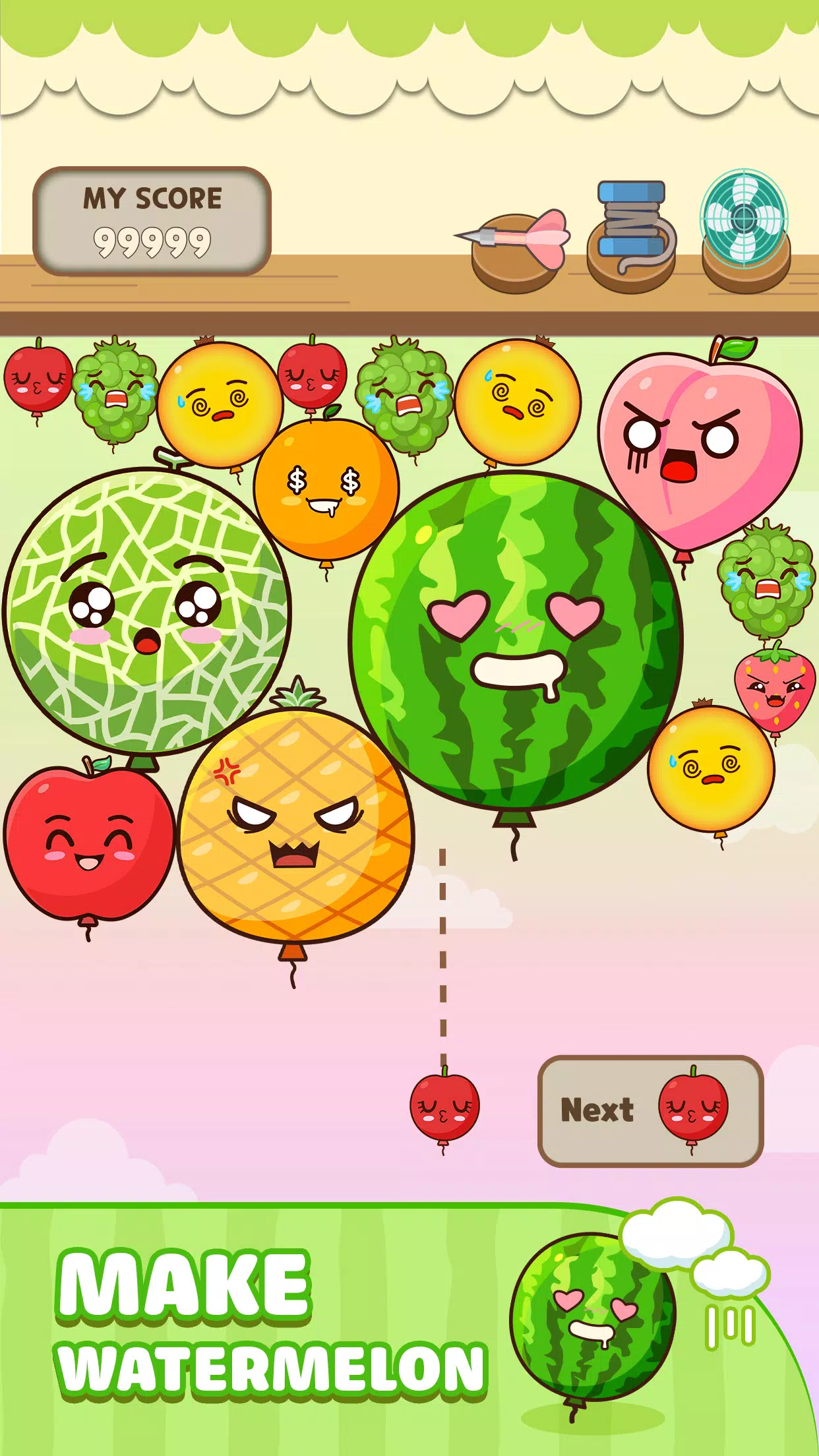 Melon Balloon: Fruit Merge 스크린샷 2